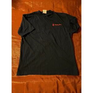 Beijing 2008 Shirt Mens L Black Short Sleeve Olympic Rings Logo Tee Souvenir